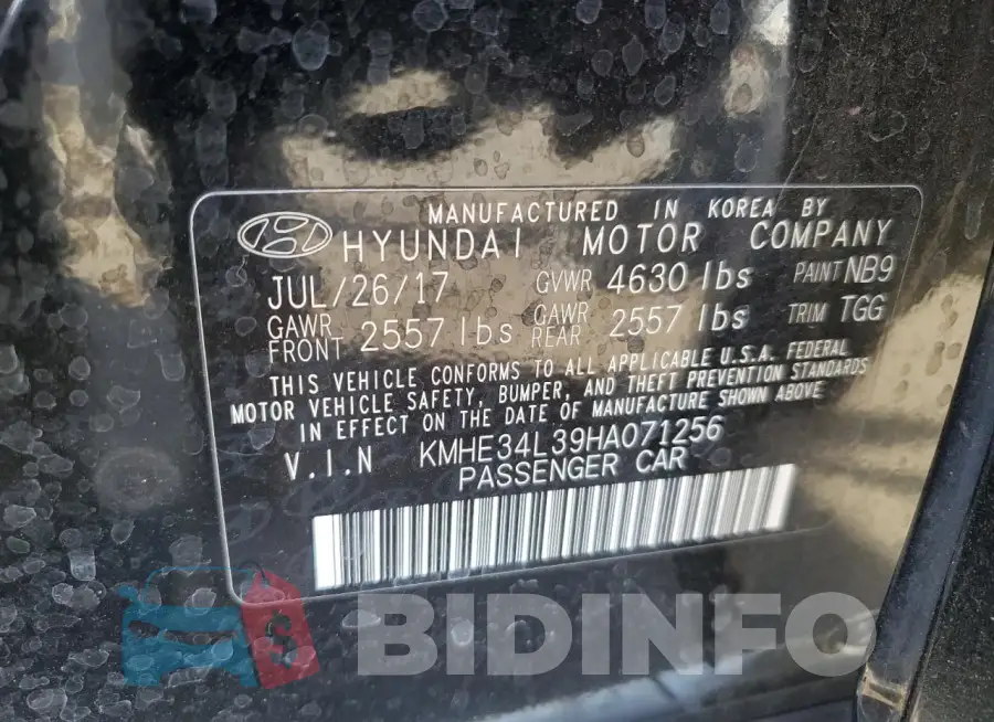 KMHE34L39HA071256 Photo# 13