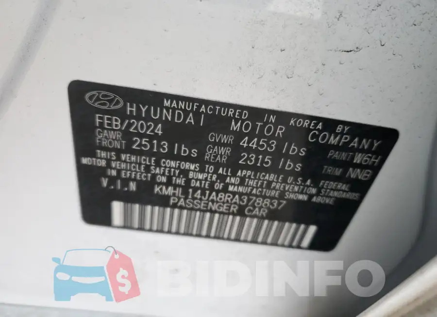 KMHL14JA8RA378837 Photo# 12