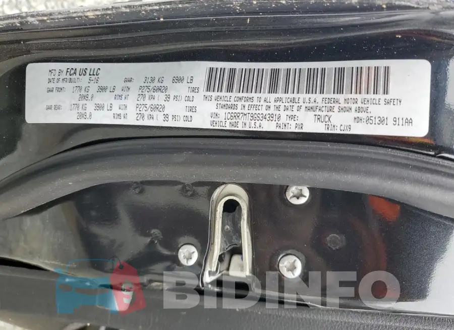 1C6RR7MT9GS343910 Photo# 12