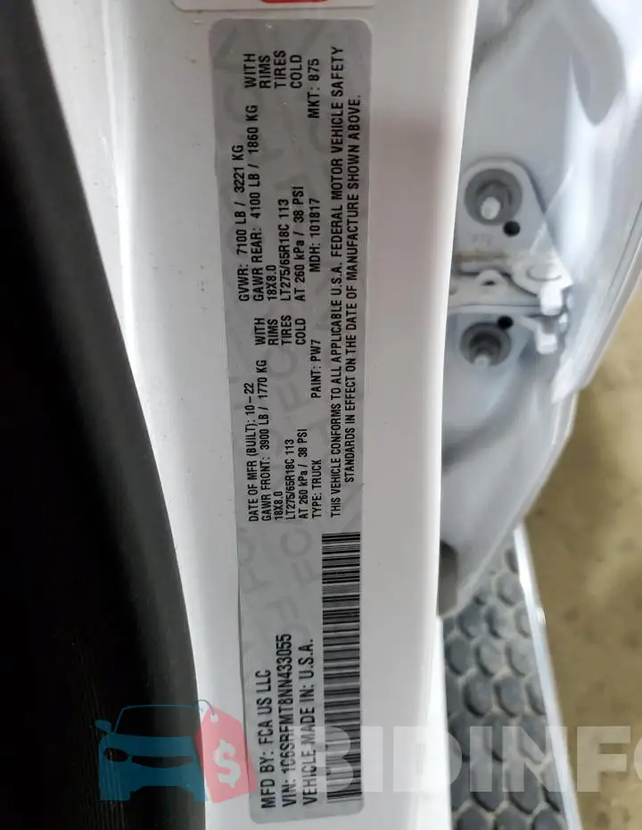 1C6SRFMT8NN433055 Photo# 12