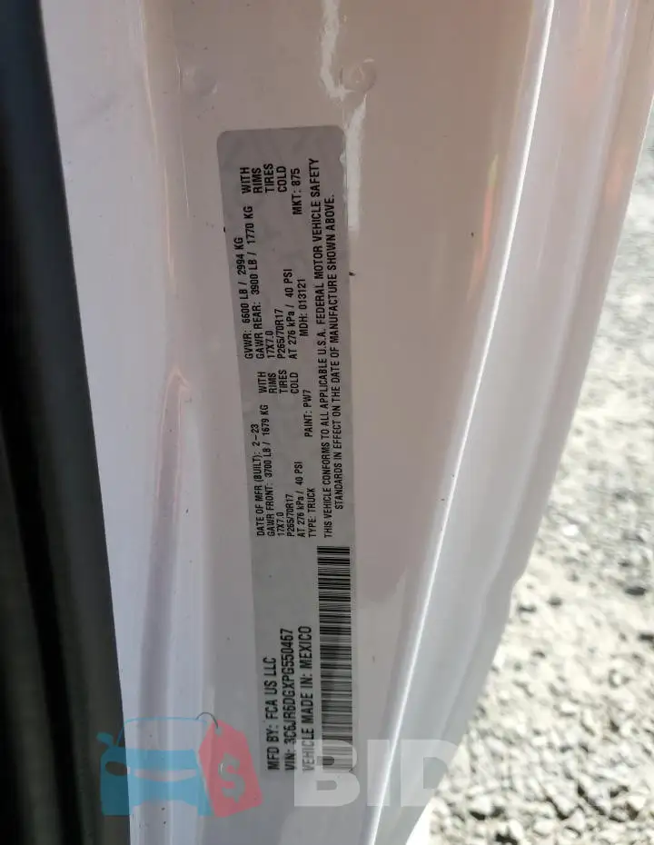 3C6JR6DGXPG550467 Photo# 12