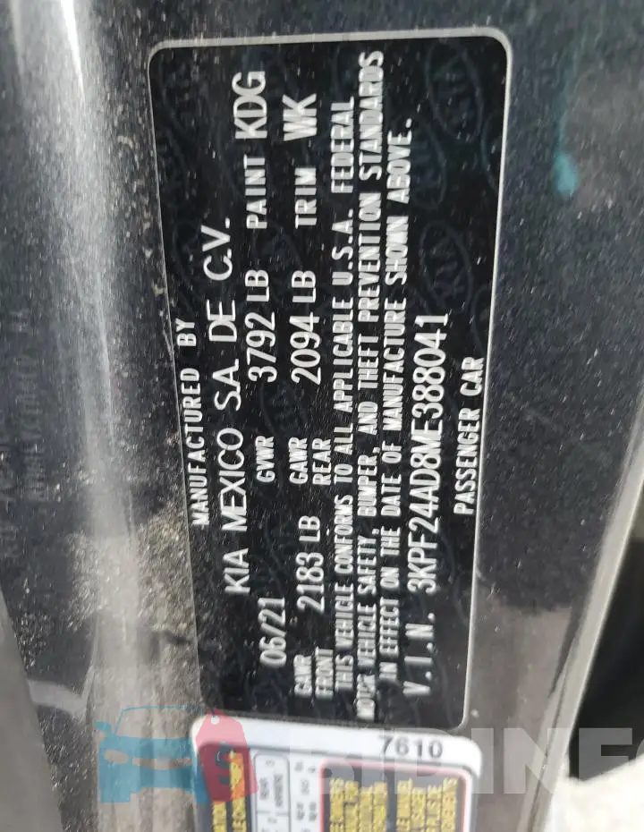 3KPF24AD8ME388041 Photo# 12