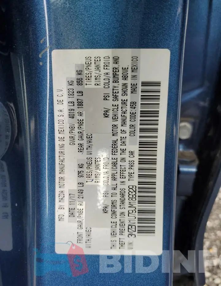 3MZBN1U79JM189329 Photo# 12
