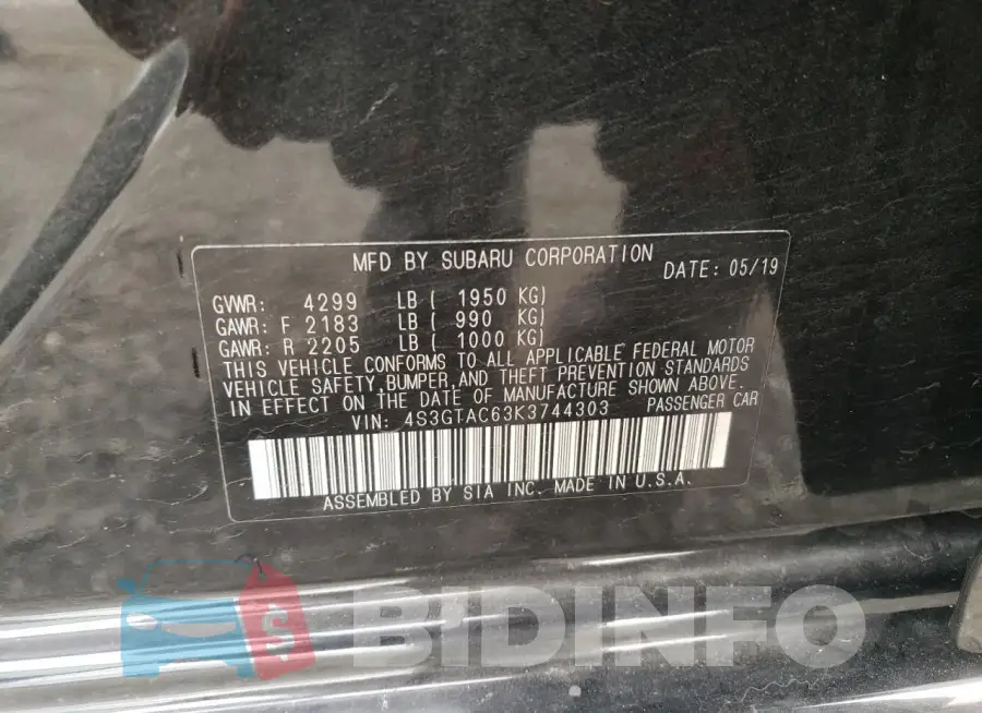 4S3GTAC63K3744303 Photo# 12