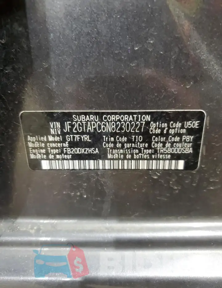 JF2GTAPC6N8230227 Photo# 14