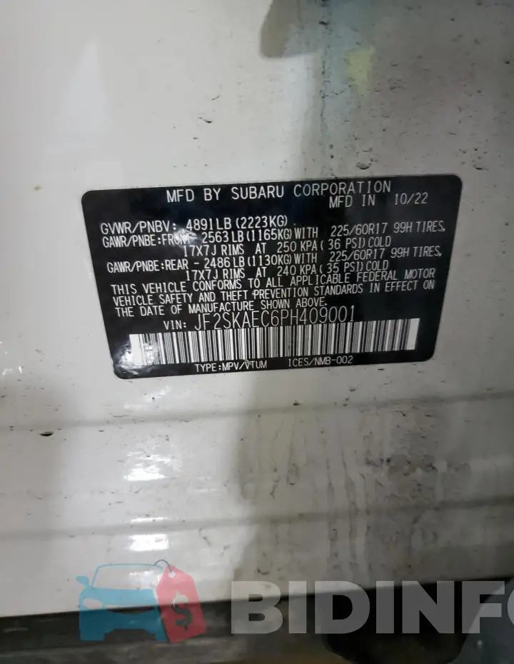 JF2SKAEC6PH409001 Photo# 12