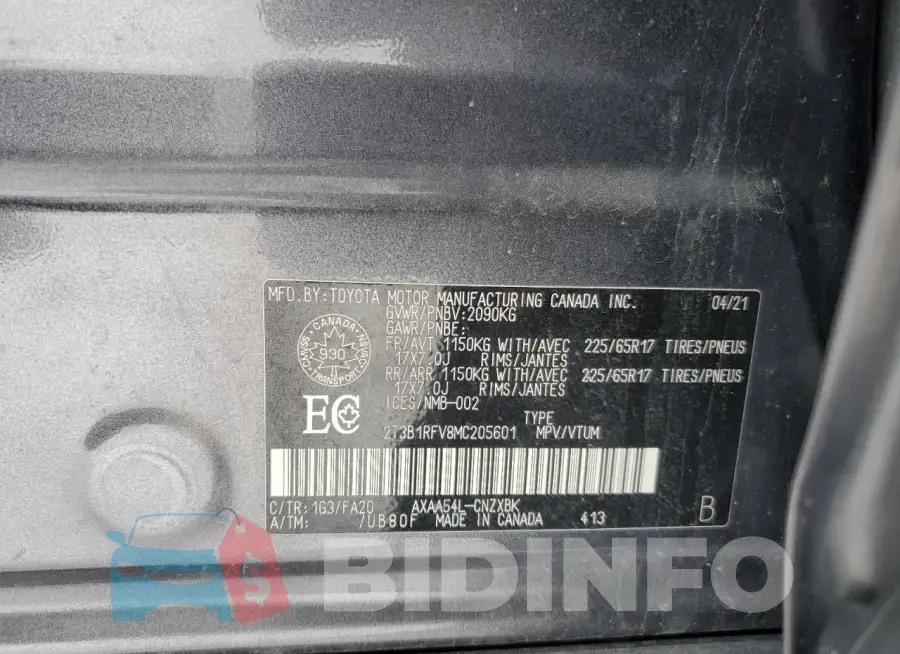 2T3B1RFV8MC205601 Photo# 13
