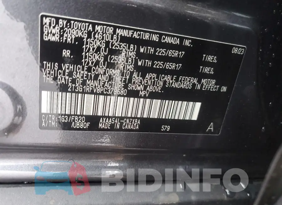 2T3G1RFV8PC379680 Photo# 12