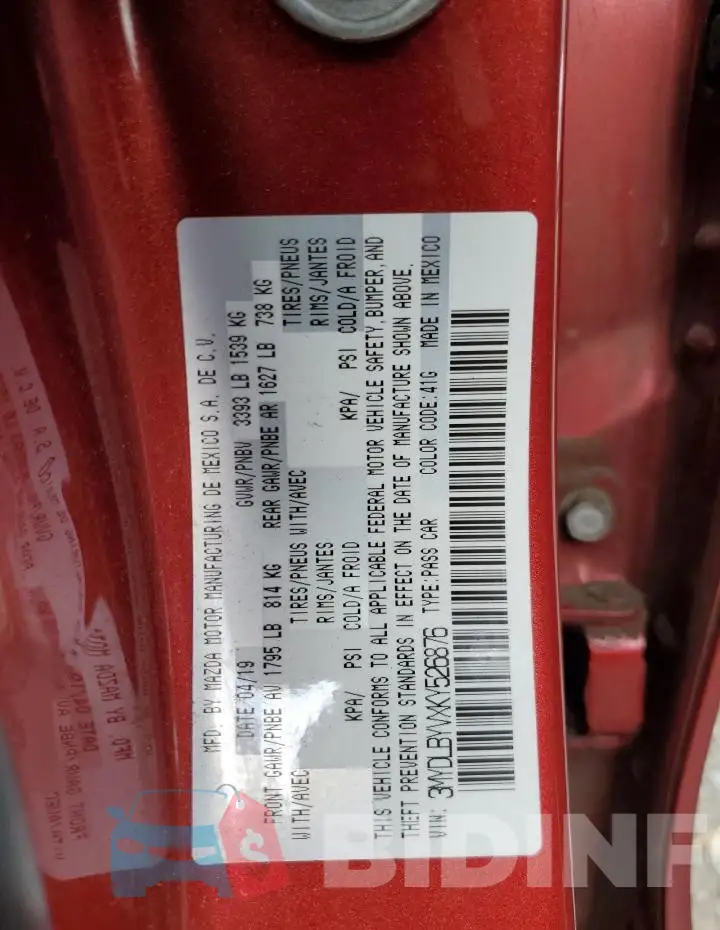 3MYDLBYVXKY526876 Photo# 12