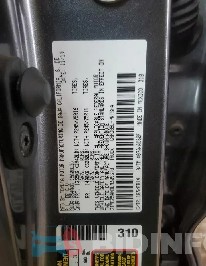 3TMCZ5AN9LM309378 Photo# 12
