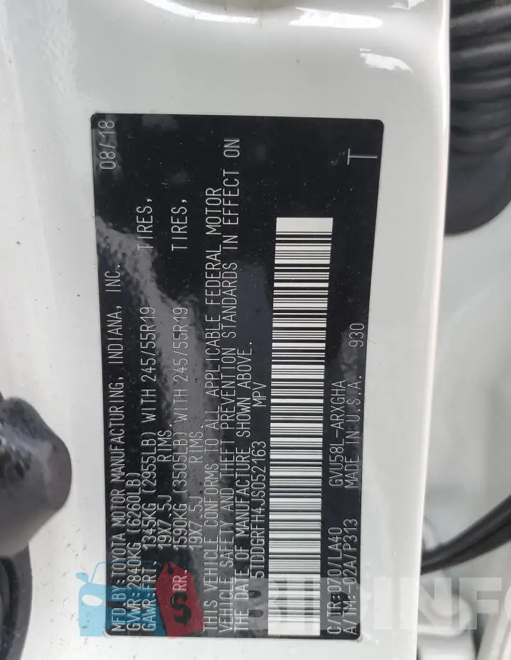 5TDDGRFH4JS052163 Photo# 13