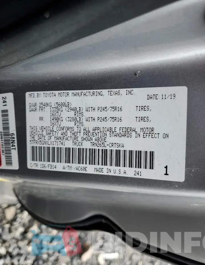 5TFRX5GNXLX171741 Photo# 12
