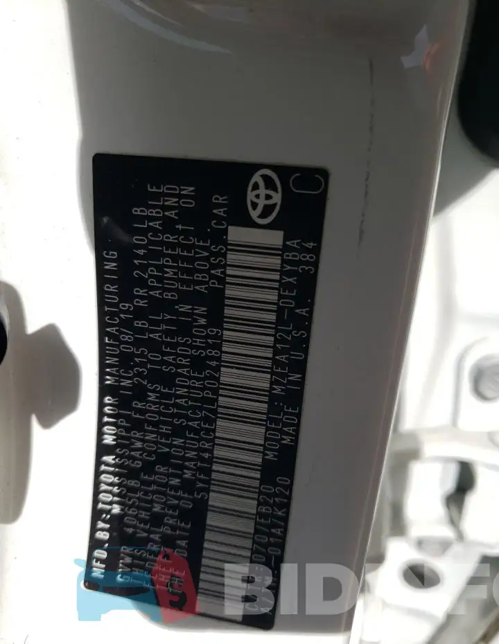 5YFT4RCE7LP024819 Photo# 12