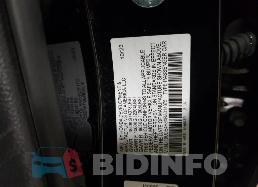 19UDE4H3XRA014375 Photo# 13
