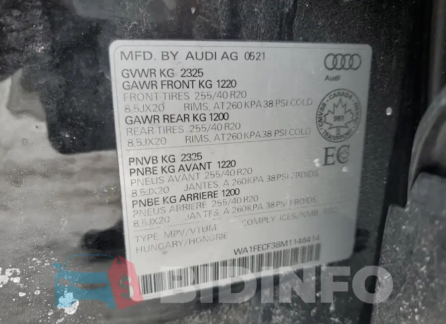 WA1FECF38M1146414 Photo# 13