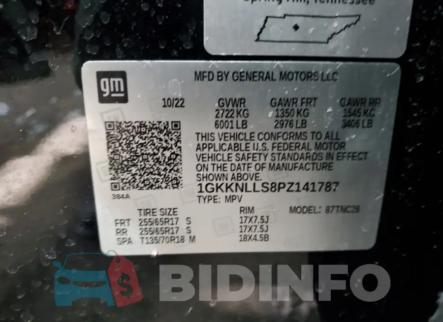 1GKKNLLS8PZ141787 Photo# 13