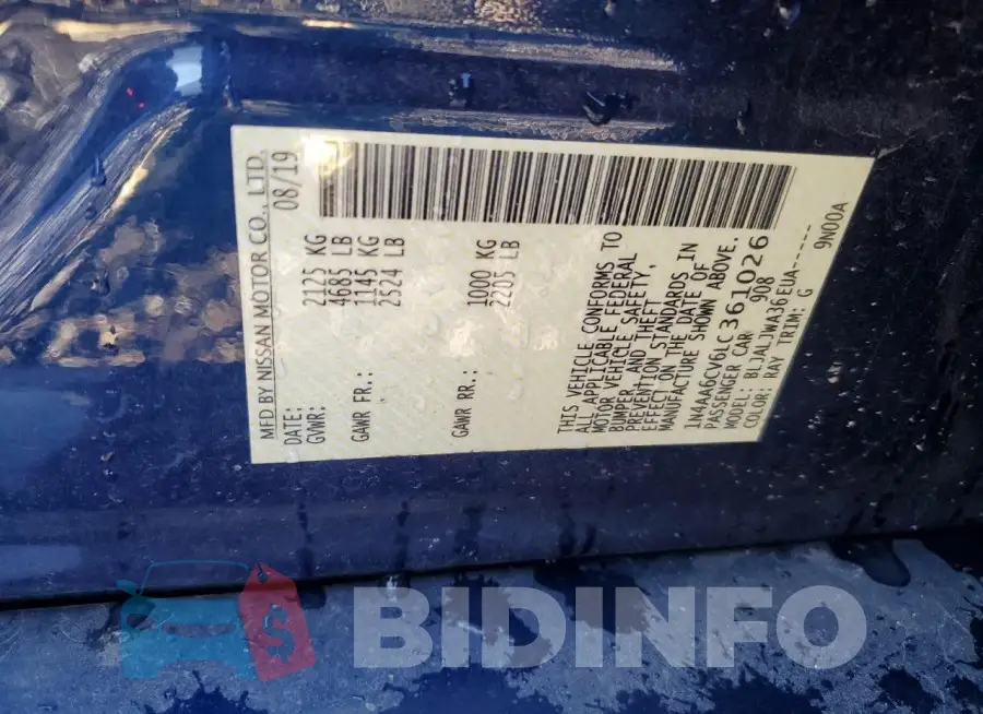 1N4AA6CV6LC361026 Photo# 12