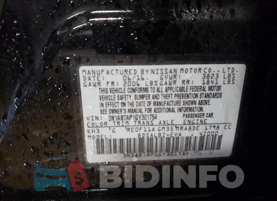 3N1AB7AP1GY301754 Photo# 12