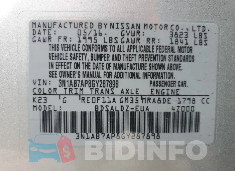 3N1AB7AP8GY287898 Photo# 12
