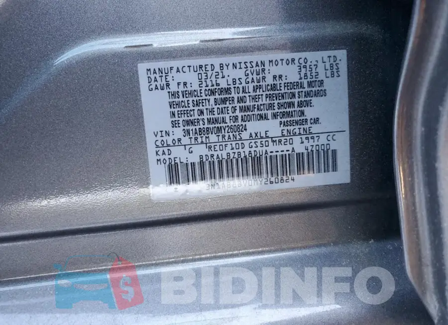 3N1AB8BV0MY260824 Photo# 12