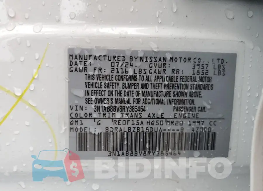 3N1AB8BV8RY385464 Photo# 12