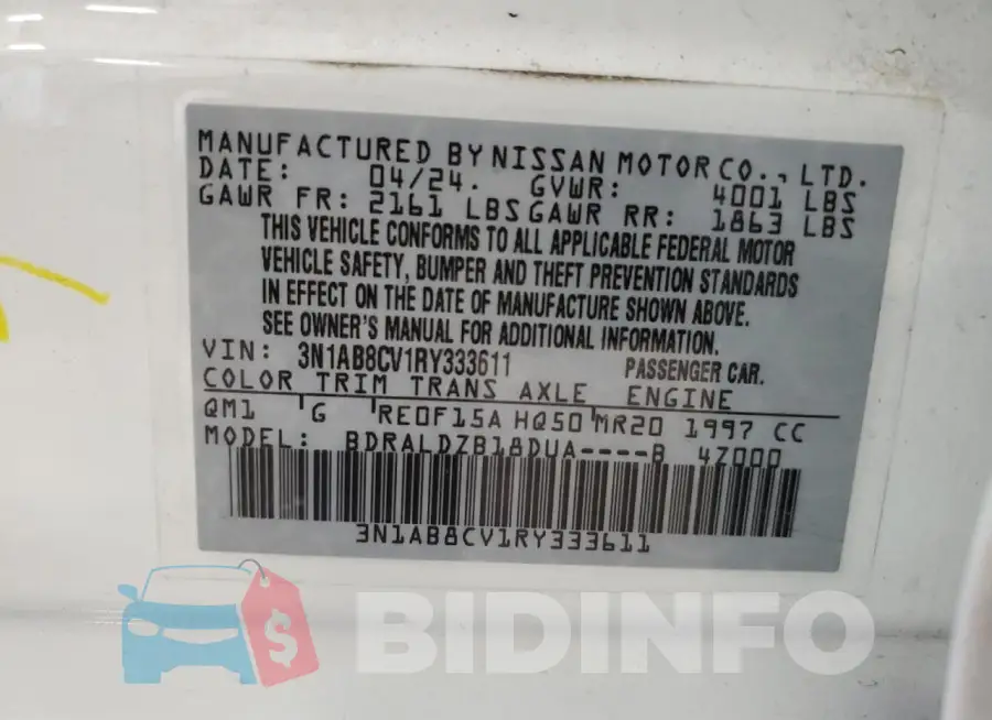 3N1AB8CV1RY333611 Photo# 12