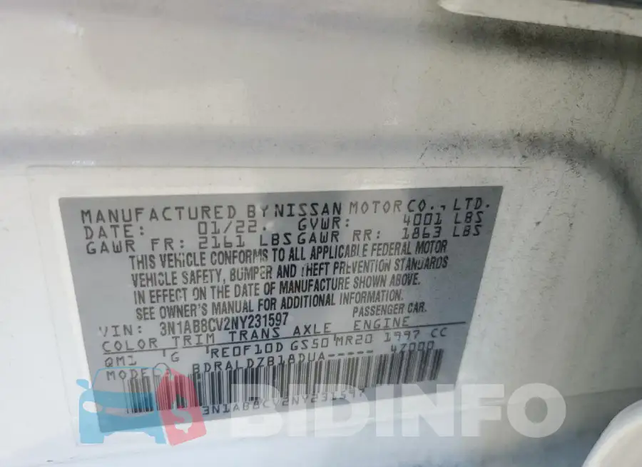 3N1AB8CV2NY231597 Photo# 12