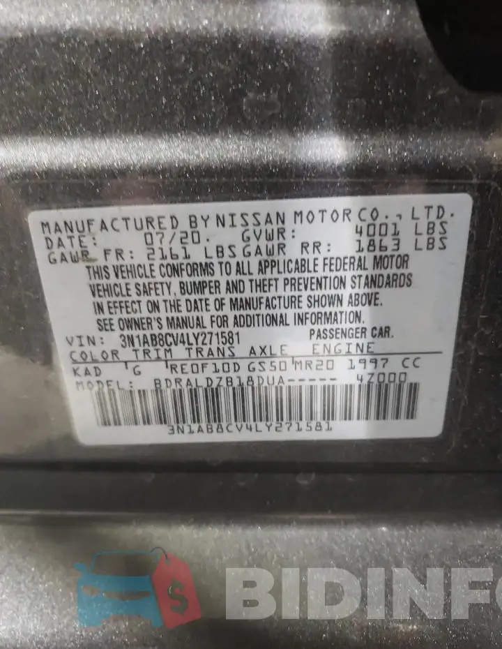 3N1AB8CV4LY271581 Photo# 12