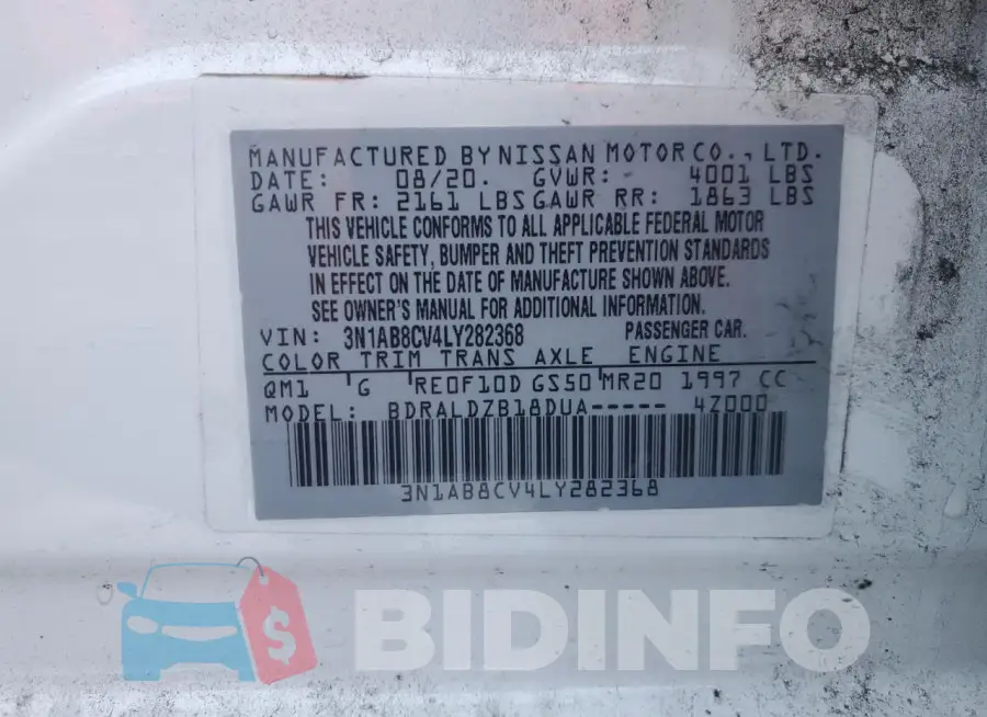 3N1AB8CV4LY282368 Photo# 12