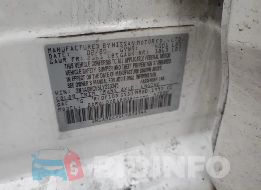 3N1AB8CV5LY223345 Photo# 12