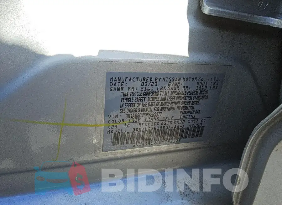 3N1AB8CV6PY253377 Photo# 12