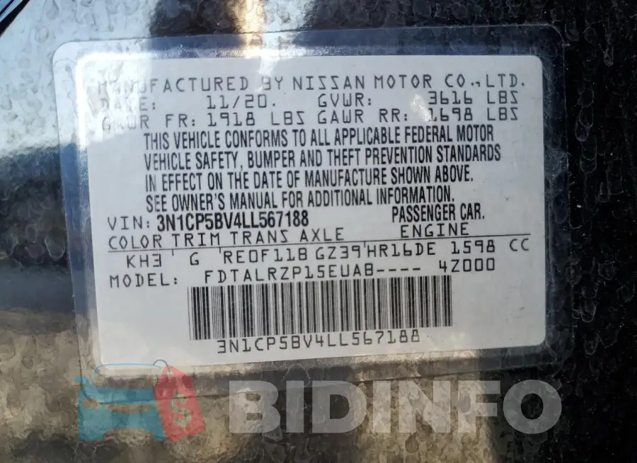 3N1CP5BV4LL567188 Photo# 14
