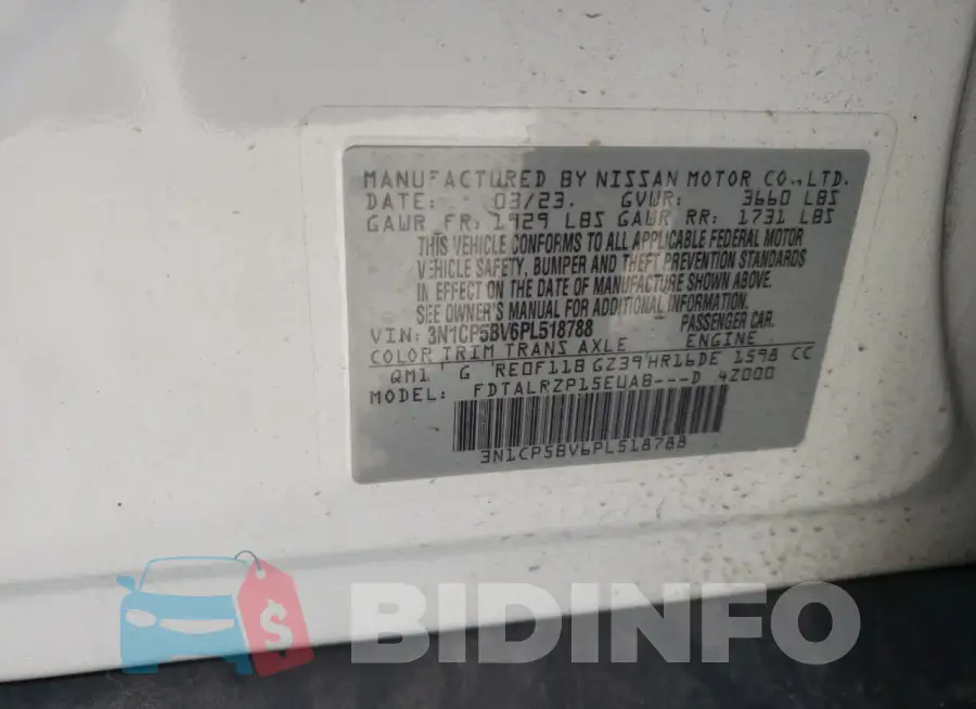 3N1CP5BV6PL518788 Photo# 12