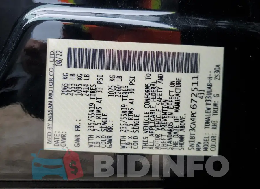 5N1BT3CA4PC672511 Photo# 14