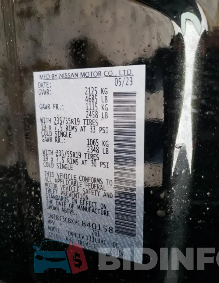 5N1BT3CBXPC840158 Photo# 13