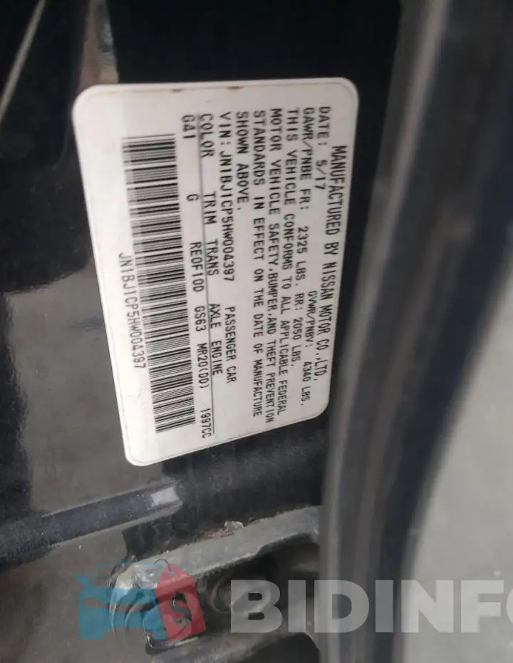 JN1BJ1CP5HW004397 Photo# 12