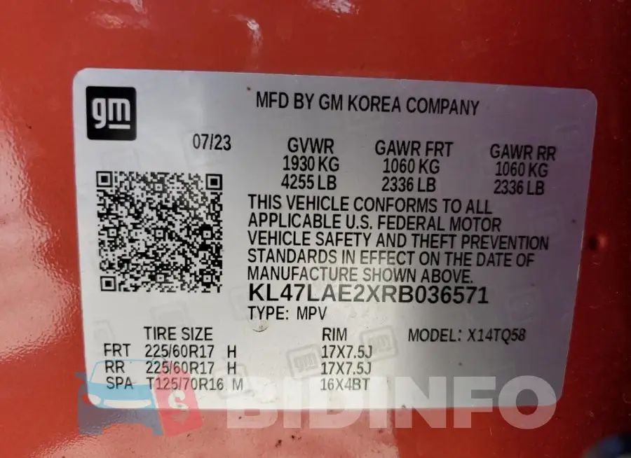 KL47LAE2XRB036571 Photo# 13