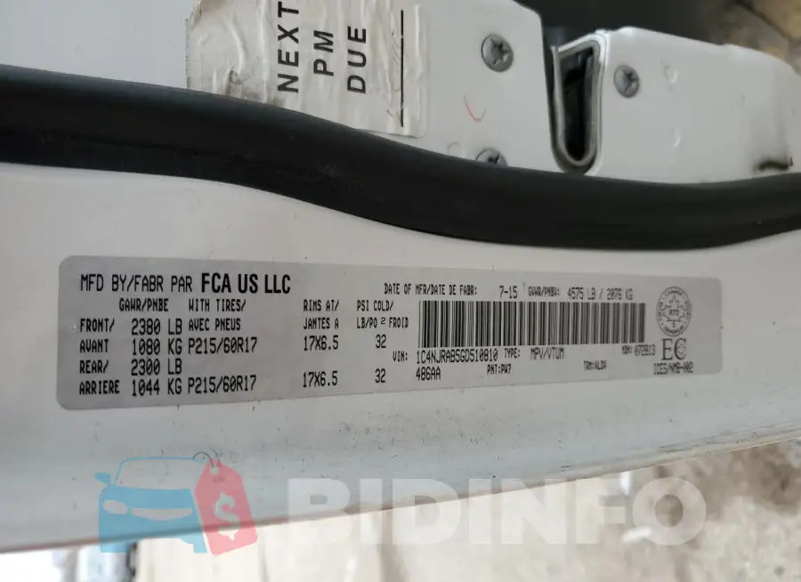 1C4NJRAB5GD510810 Photo# 13