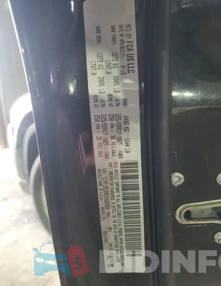 1C4PJMLB9KD426569 Photo# 13