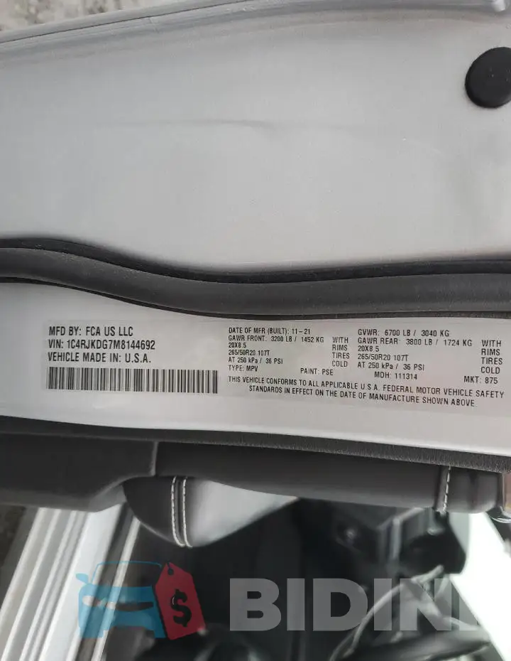1C4RJKDG7M8144692 Photo# 13