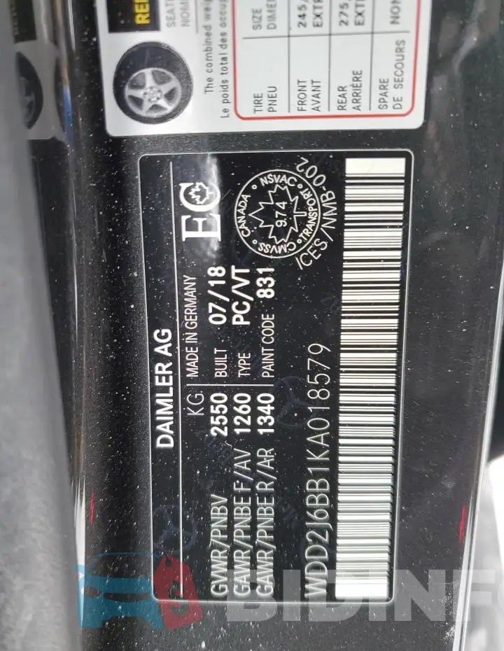 WDD2J6BB1KA018579 Photo# 12