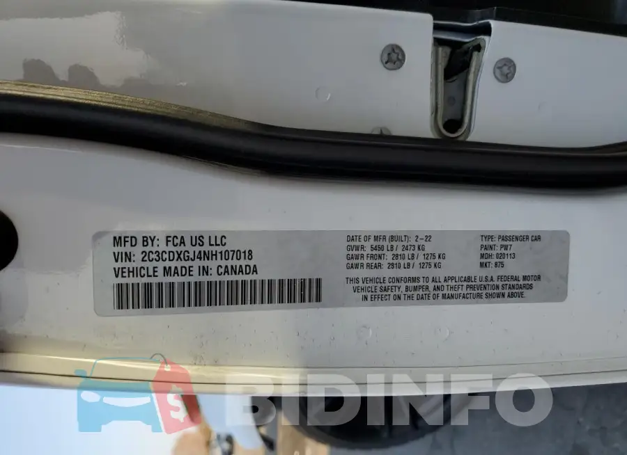 2C3CDXGJ4NH107018 Photo# 13