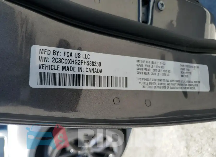 2C3CDXHG2PH588330 Photo# 12