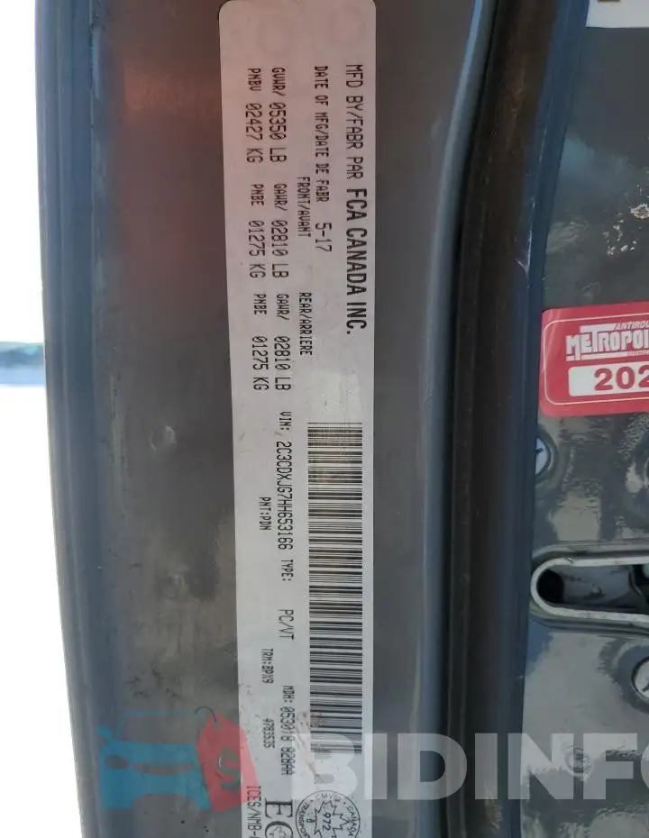 2C3CDXJG7HH653166 Photo# 12