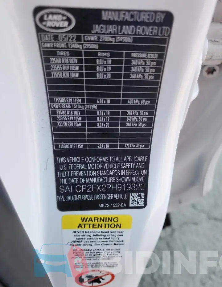 SALCP2FX2PH919320 Photo# 14