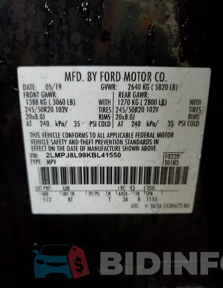 2LMPJ8L99KBL41550 Photo# 13