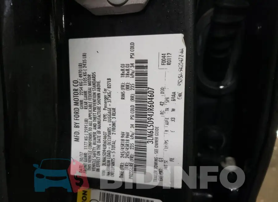 3LN6L5D94JR604607 Photo# 12