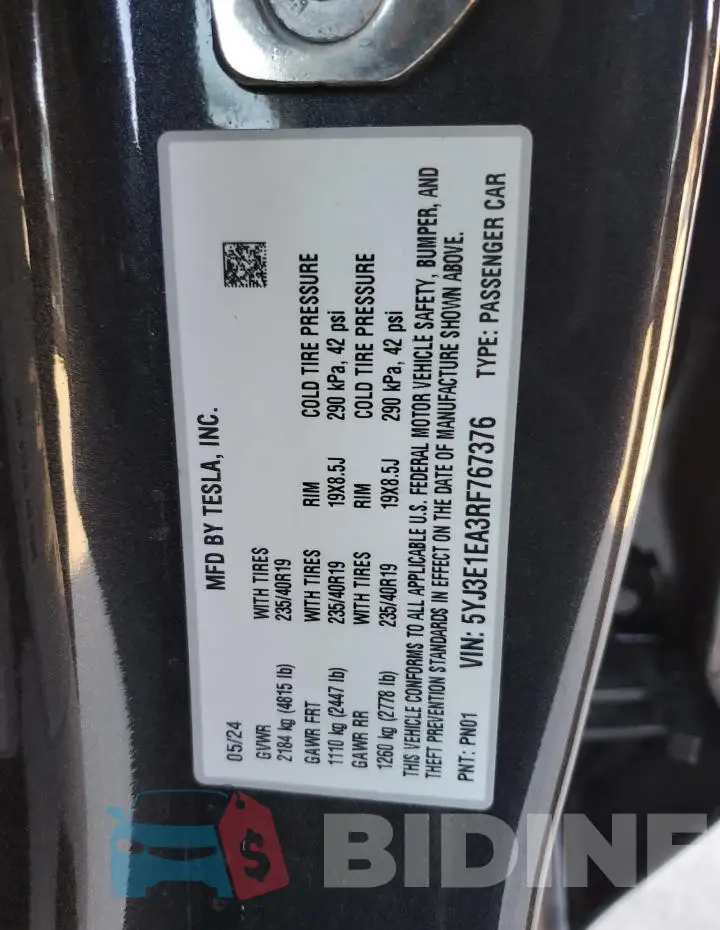 5YJ3E1EA3RF767376 Photo# 13