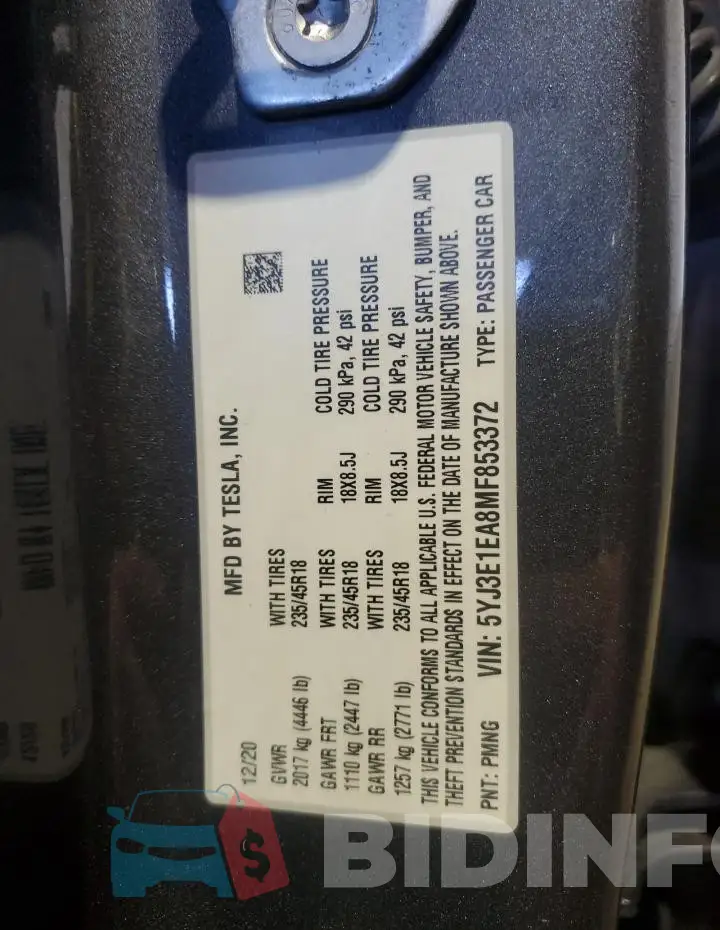 5YJ3E1EA8MF853372 Photo# 13