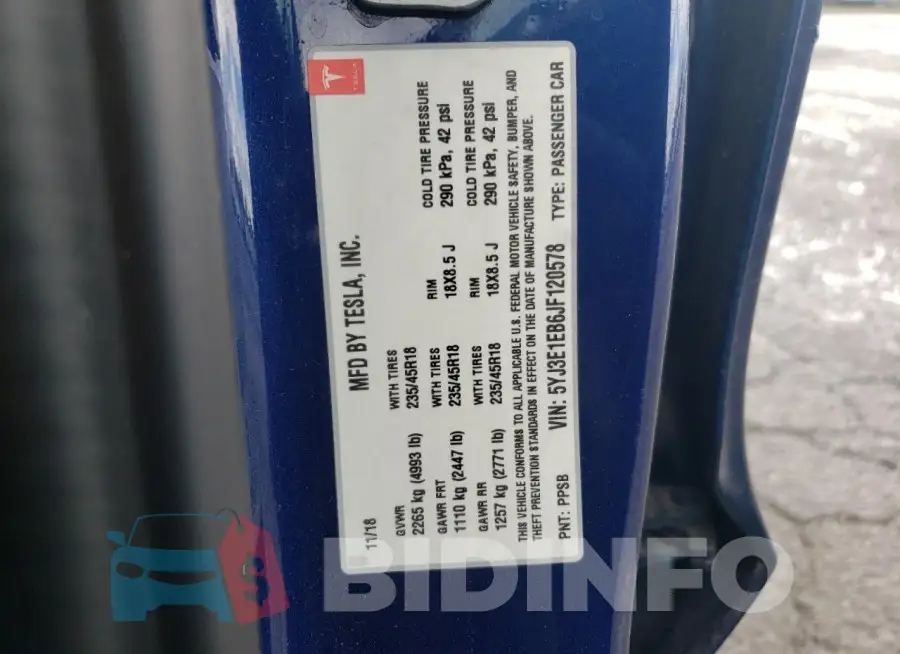 5YJ3E1EB6JF120578 Photo# 12